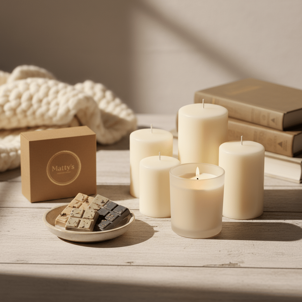 Premium Wax Melt Snap Bars with Next Day Delivery | Matty's Candles - Craving beautiful fragrance fast? Order our premium coconut & rapeseed wax melt